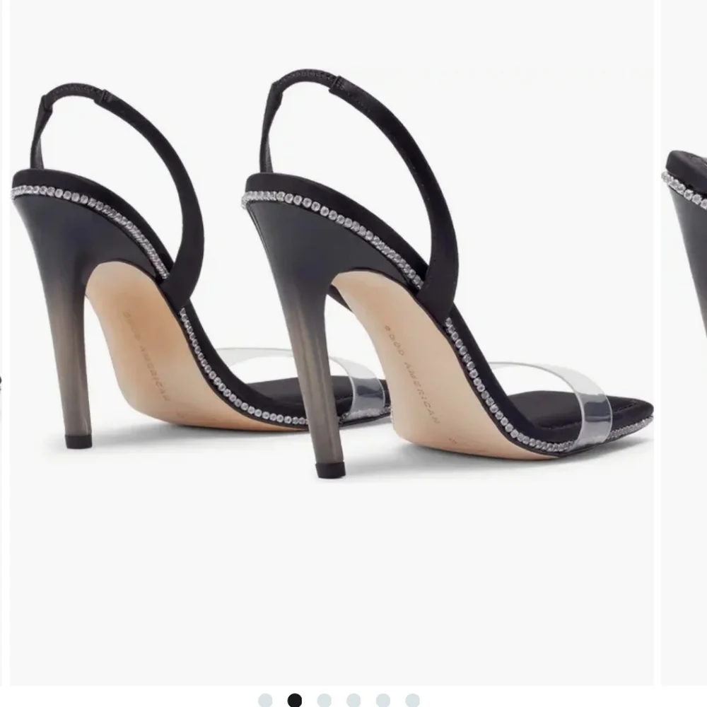 GOOD AMERICAN Crystal Crush Lucite Sandal. NWB and dust bag included. - Picture 2 of 3